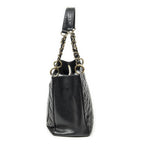 Chanel Grand Shopping Tote GST Black Quilted Caviar Leather — view 4