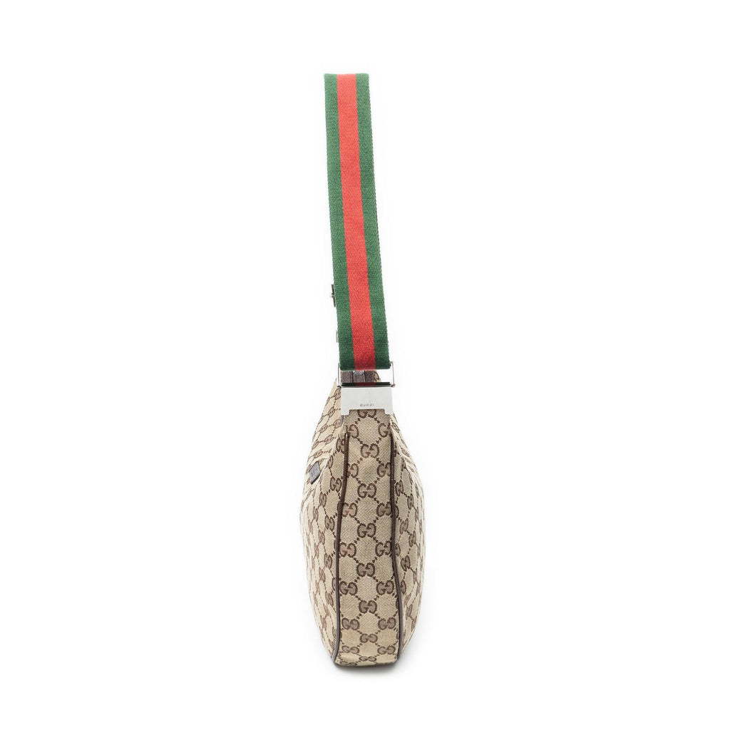 Gucci Round Zip Messenger Beige Brown GG Canvas — view 3