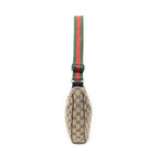 Gucci Round Zip Messenger Beige Brown GG Canvas — view 4