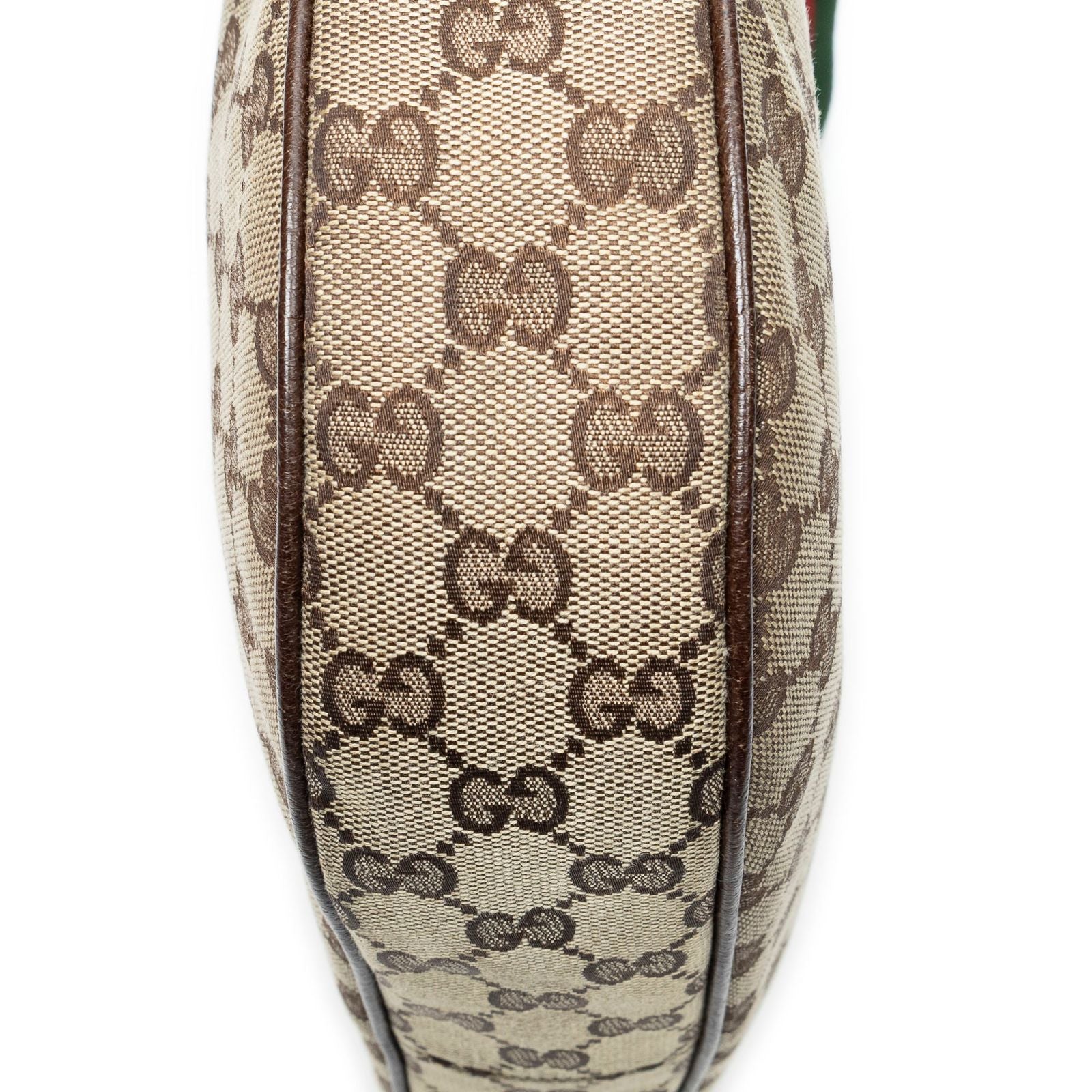 Gucci Round Zip Messenger Beige Brown GG Canvas — view 7