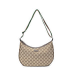 Gucci Round Zip Messenger Beige Brown GG Canvas