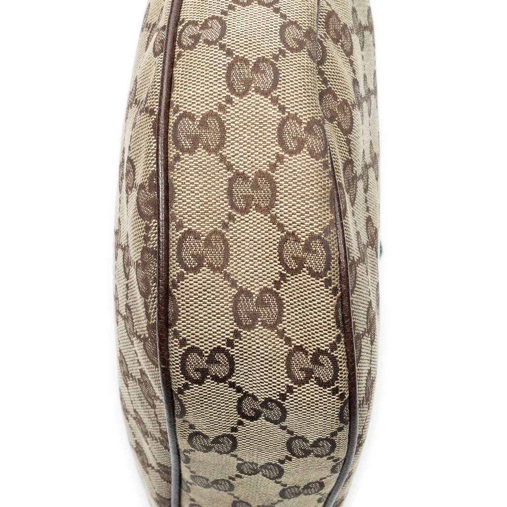 Gucci Round Zip Messenger Beige Brown GG Canvas — view 8