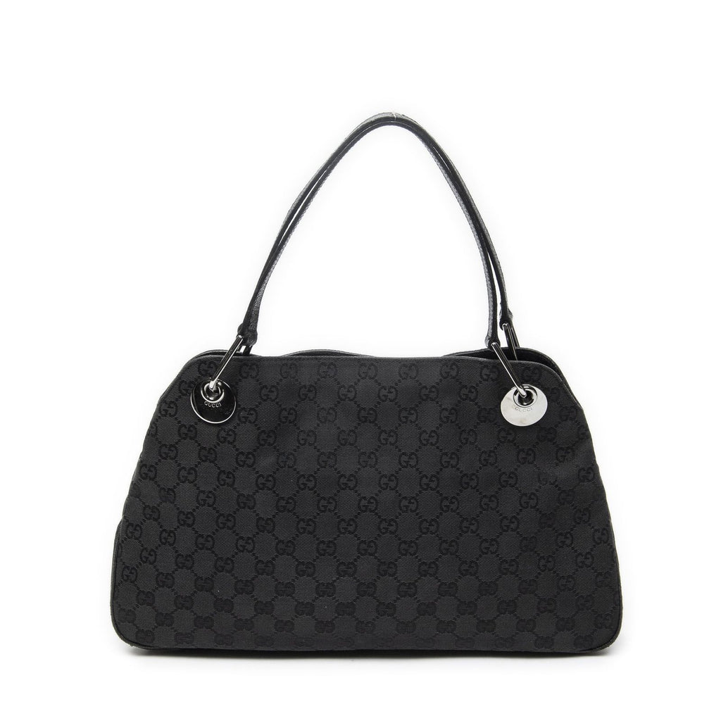 Gucci Eclipse Tote Black GG Canvas — view 5