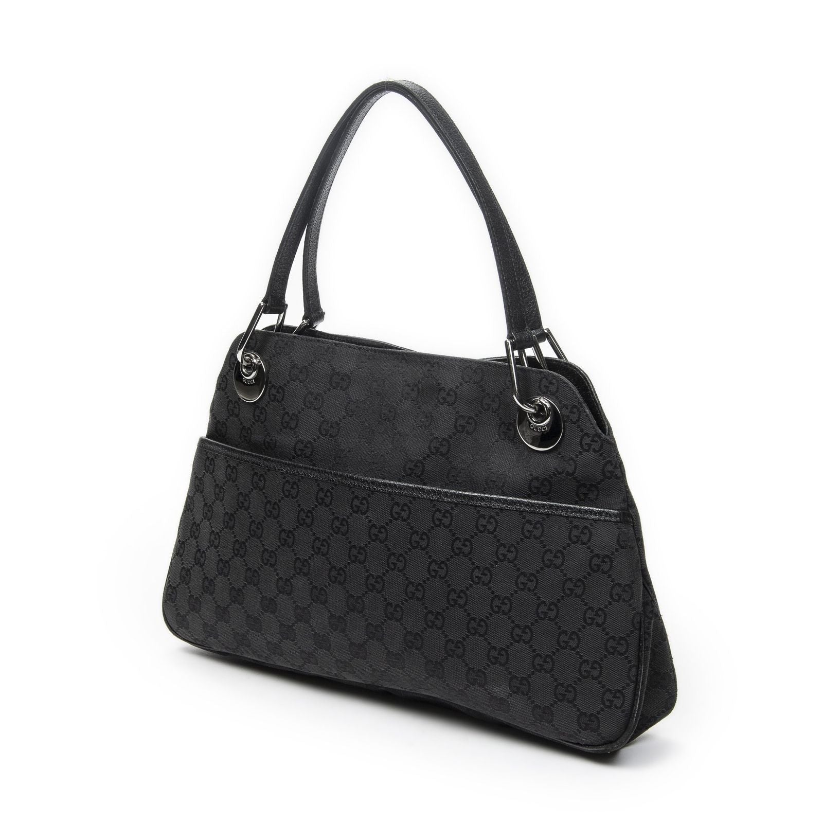 Gucci Eclipse Tote Black GG Canvas — view 2