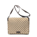 Gucci Flap Messenger Beige Brown GG Canvas