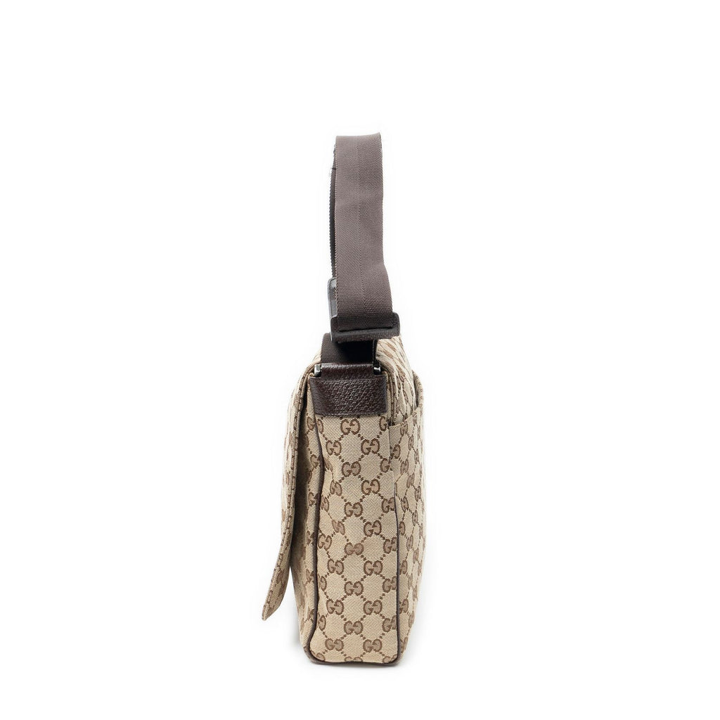 Gucci Flap Messenger Beige Brown GG Canvas — view 3