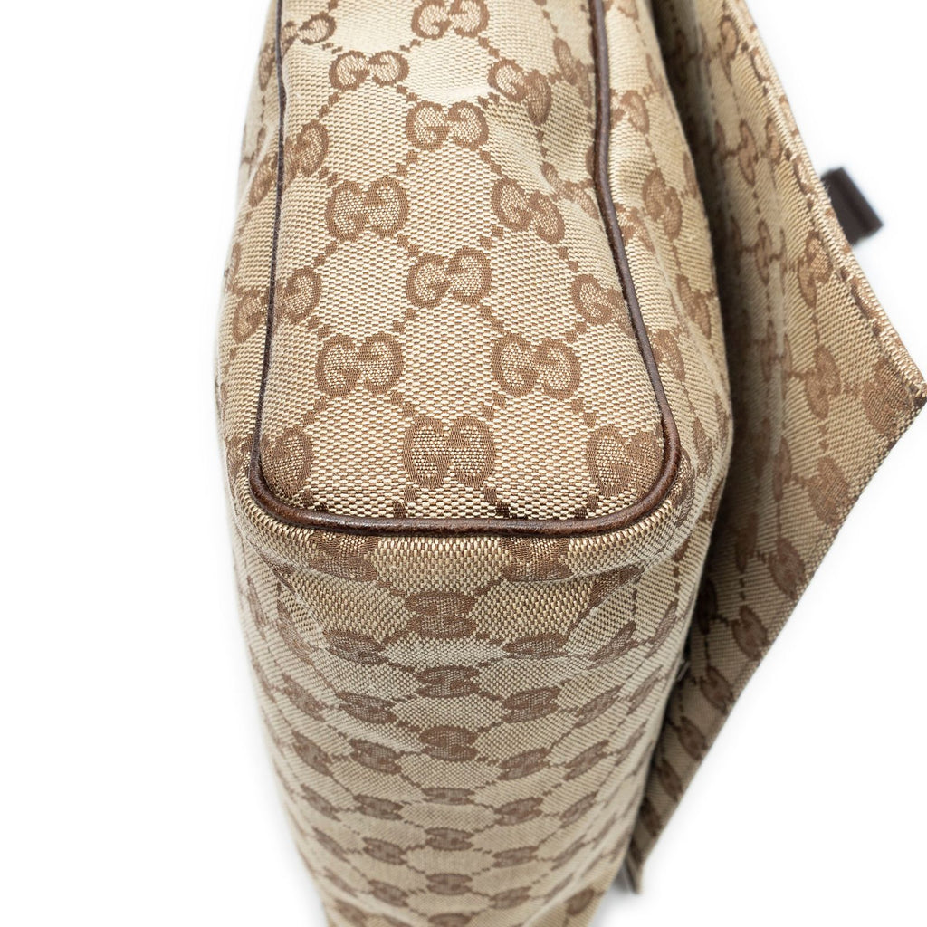 Gucci Flap Messenger Beige Brown GG Canvas — view 8