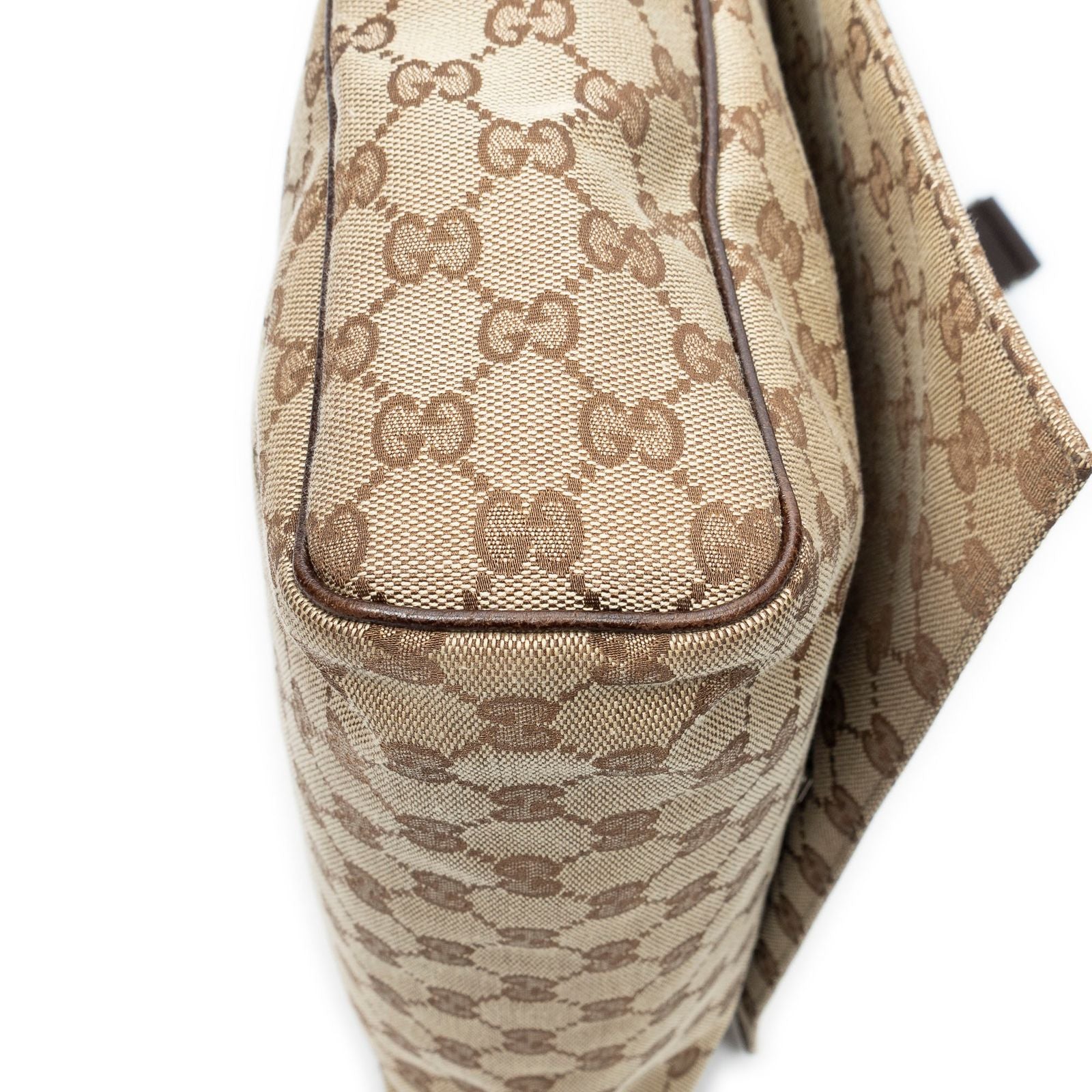 Gucci Flap Messenger Beige Brown GG Canvas — view 8