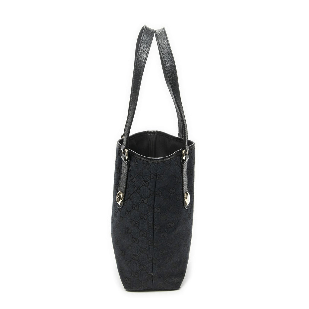 Gucci Cha Bucket Tote Black GG Canvas — view 4