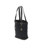 Gucci Cha Bucket Tote Black GG Canvas — view 2