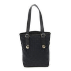 Gucci Cha Bucket Tote Black GG Canvas — view 5