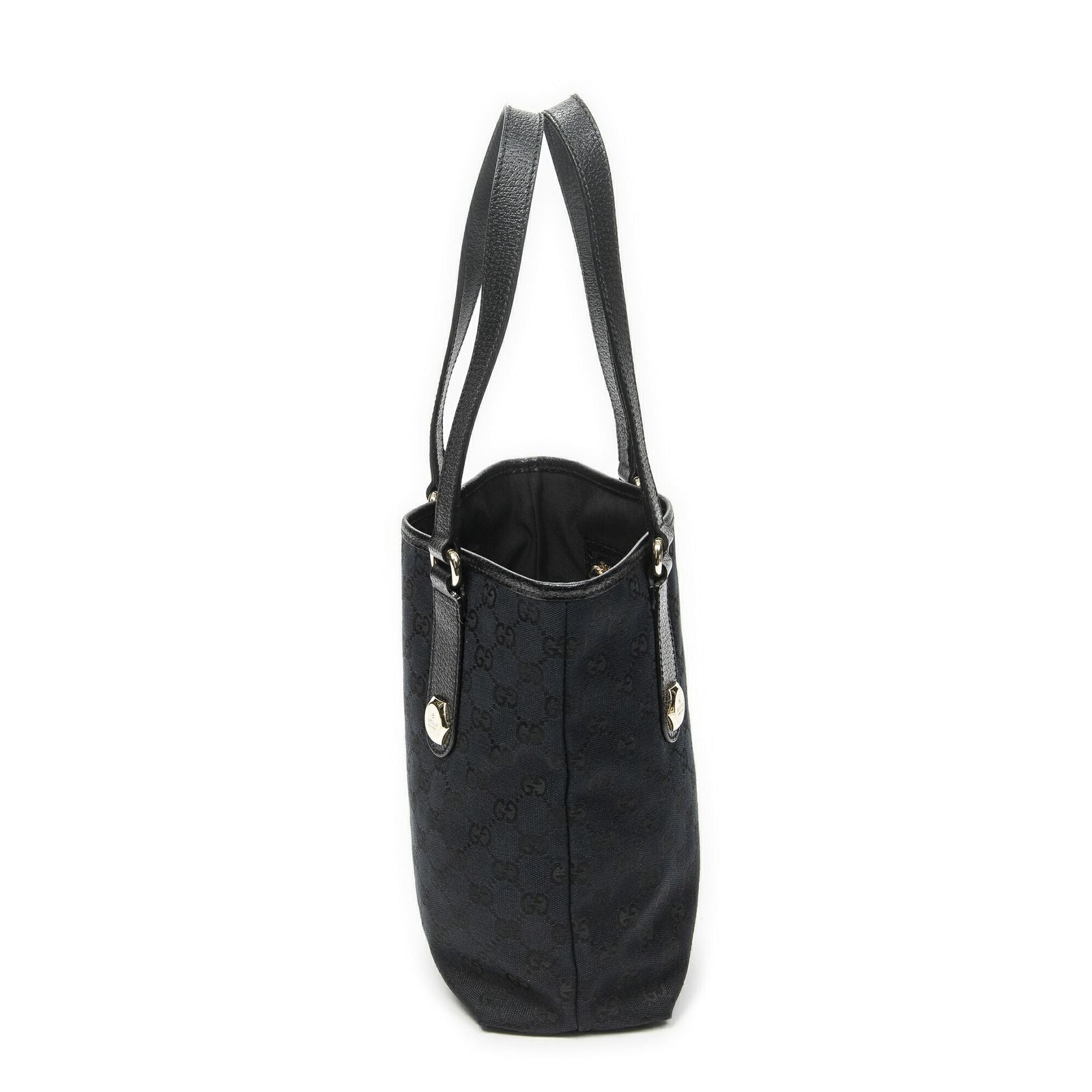 Gucci Cha Bucket Tote Black GG Canvas — view 3