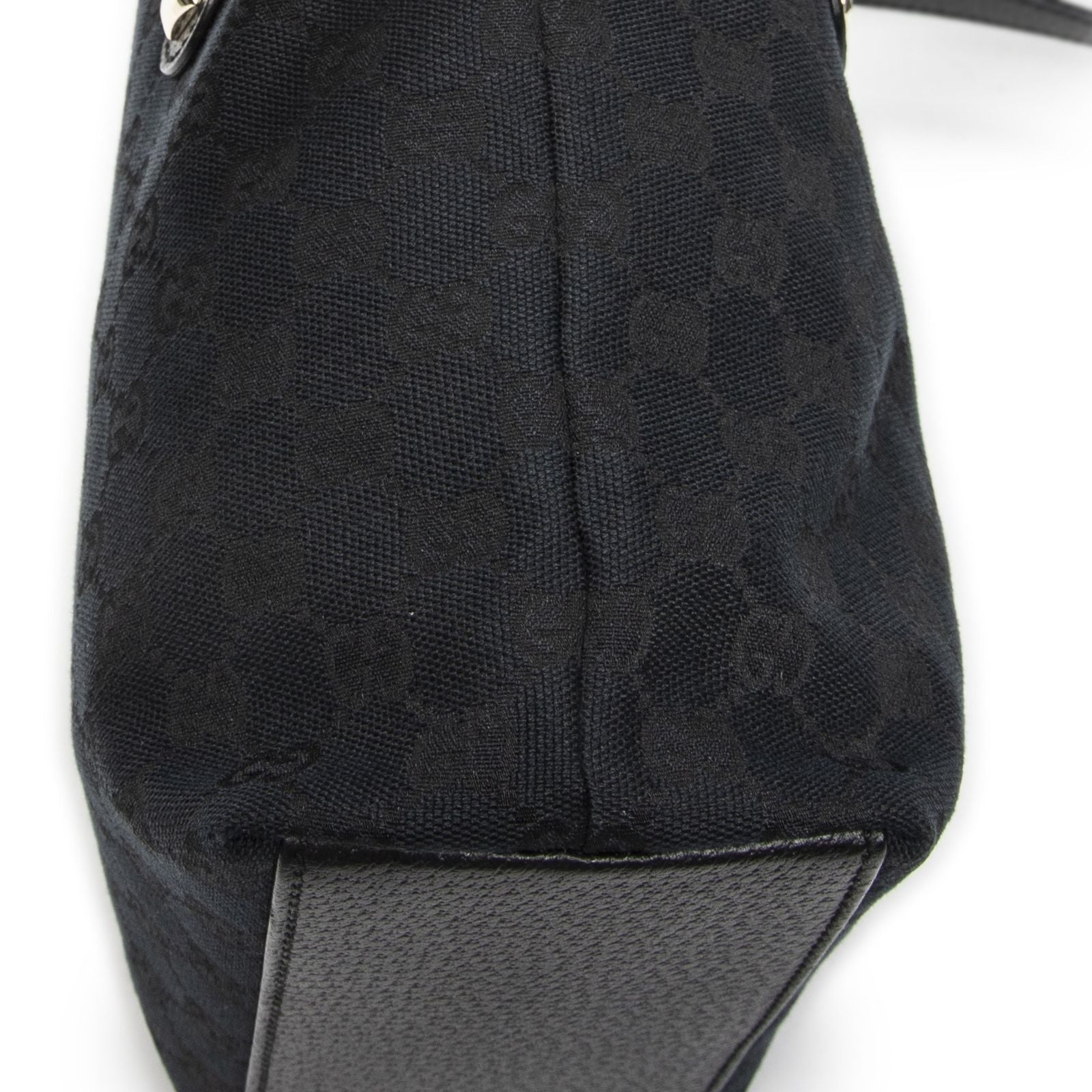 Gucci Cha Bucket Tote Black GG Canvas — view 7
