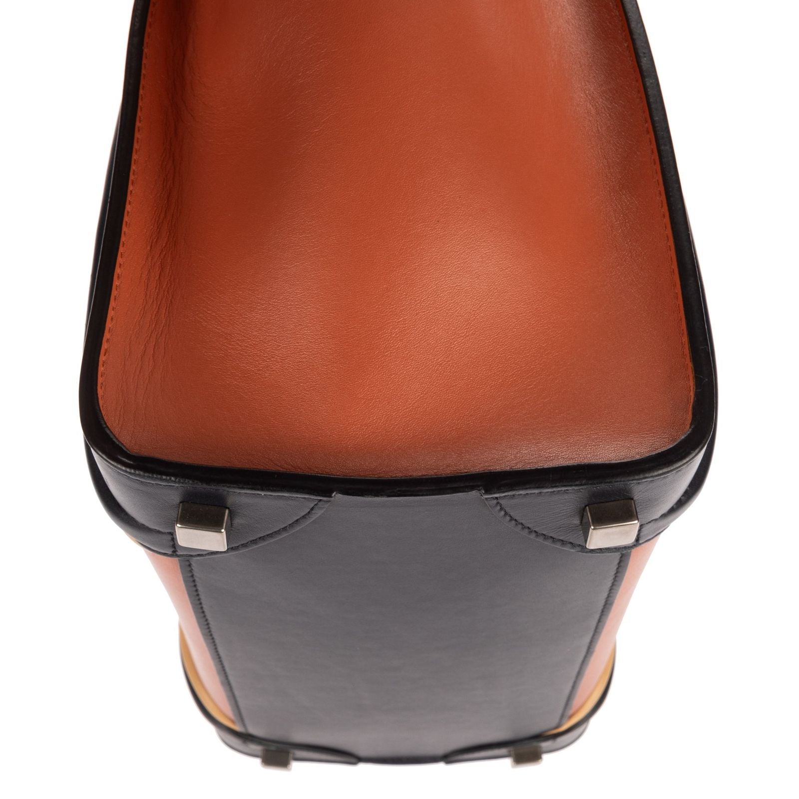 Celine Micro Tri Color Lugagge Brown Navy Beige Smooth Calfskin Shoulder — view 7