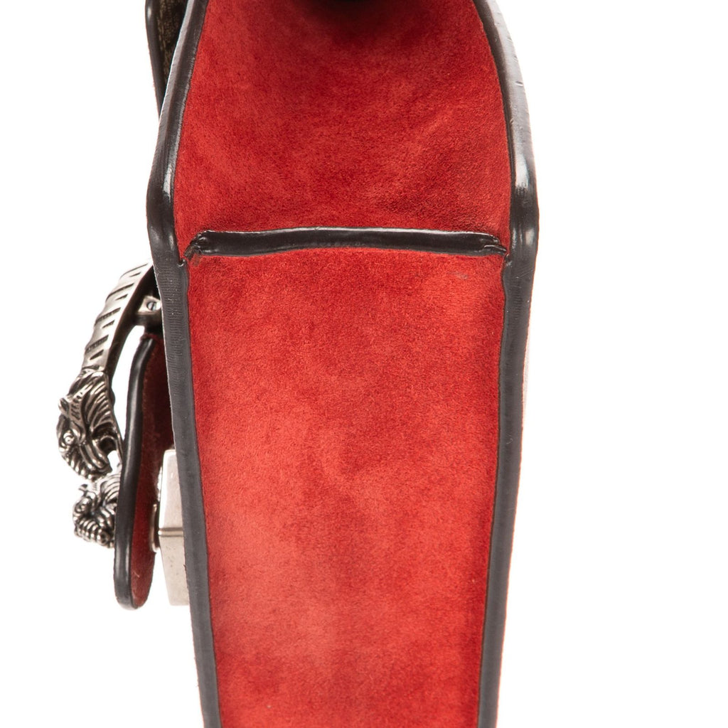 Gucci le Dionysus Chain Crossbody Beige Red Split Canvas — view 8