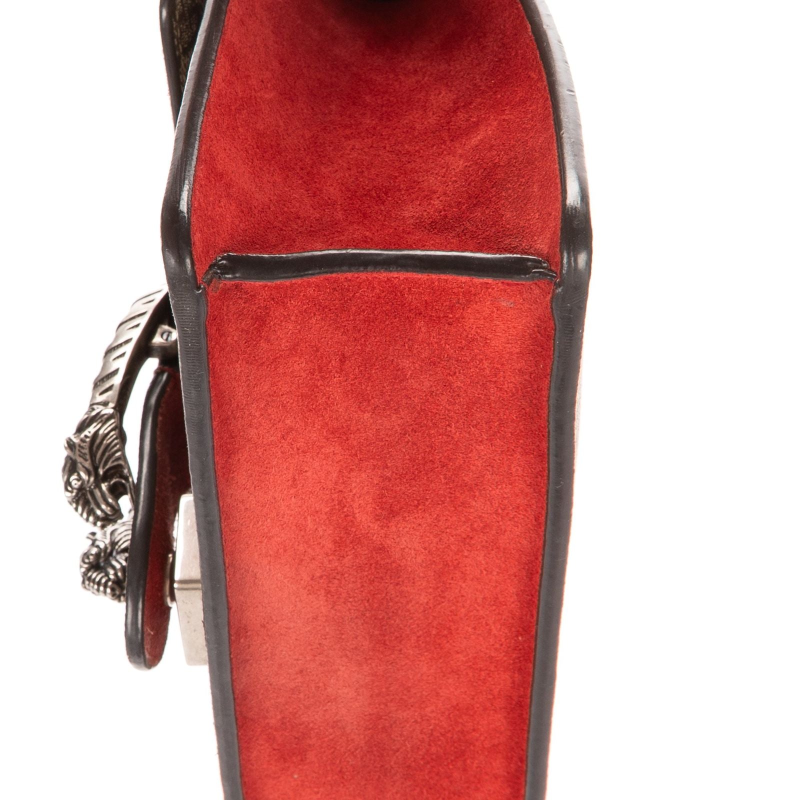 Gucci le Dionysus Chain Crossbody Beige Red Split Canvas — view 8