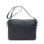 Gucci Front Pocket Messenger Bag Black GG Nylon Canvas — view 5