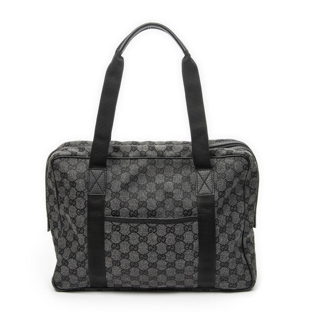 Gucci Laptop Bag Black GG Denim Canvas