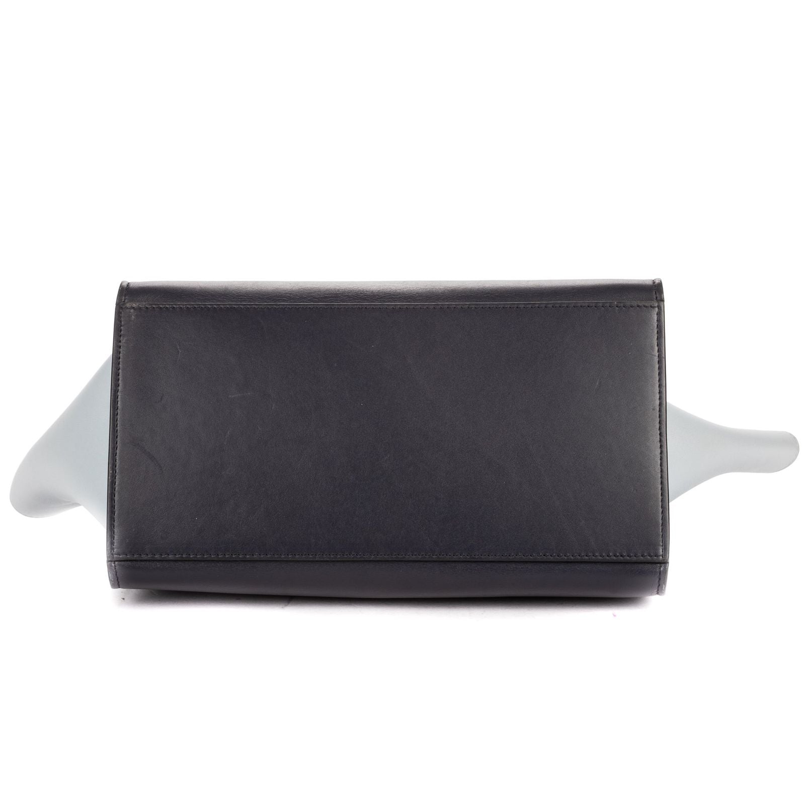 Celine Smo le Tricolor Trapeze Blue Navy Brown Smooth Calfskin Shoulder — view 6