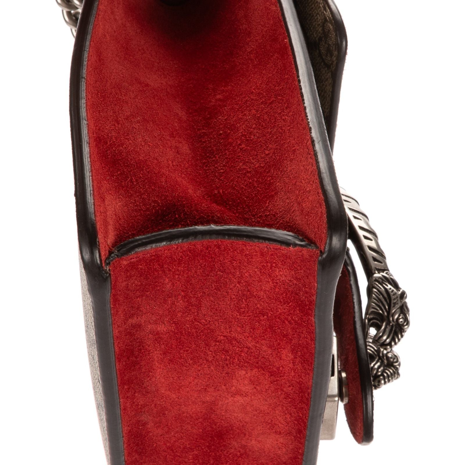 Gucci le Dionysus Chain Crossbody Beige Red Split Canvas — view 8