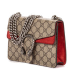 Gucci le Dionysus Chain Crossbody Beige Red Split Canvas — view 2