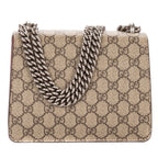 Gucci le Dionysus Chain Crossbody Beige Red Split Canvas — view 5