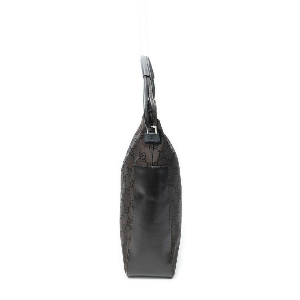 Gucci Vintage Mini Zip Bo Da Cu Brown GG Nylon Canvas Shoulder — view 3