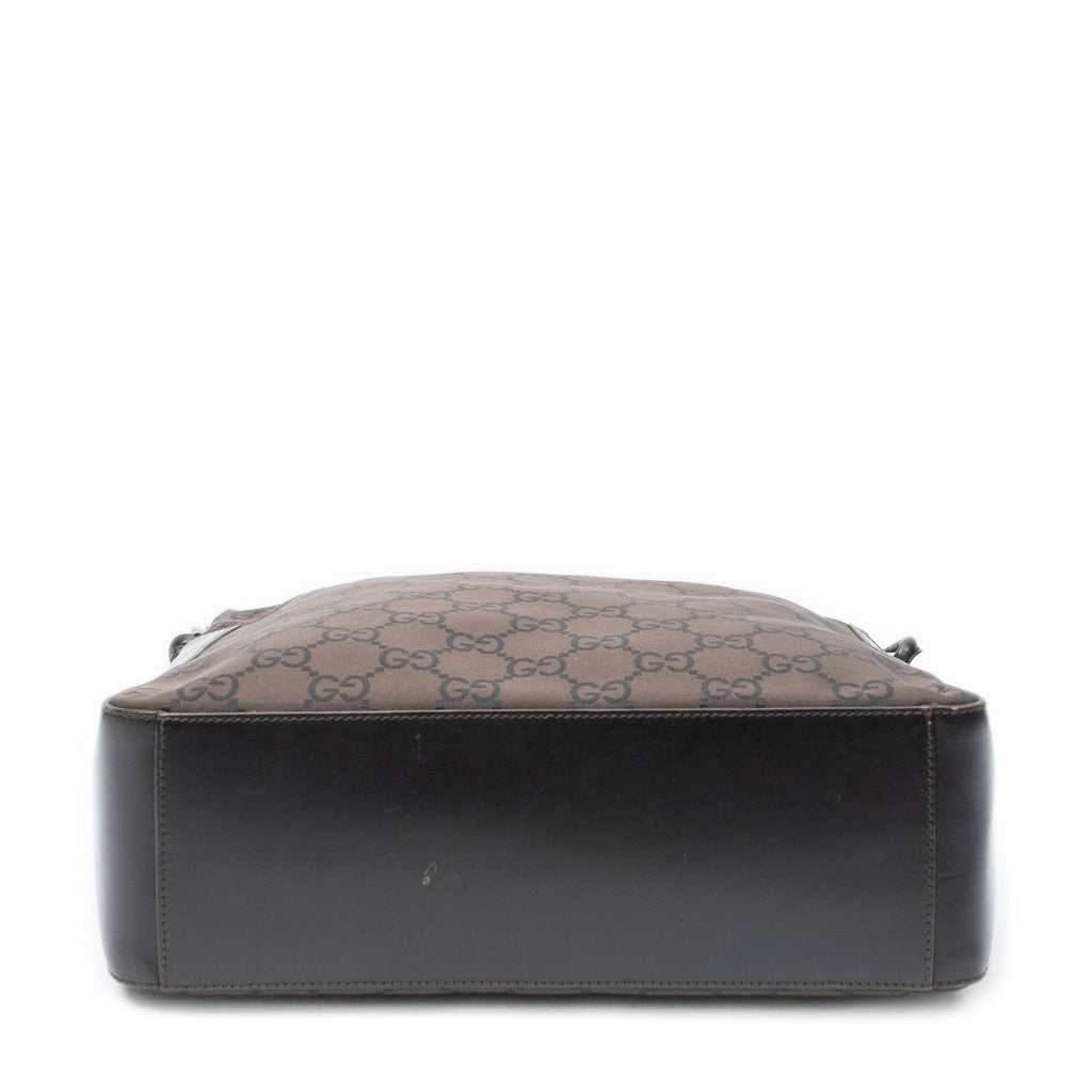 Gucci Vintage Mini Zip Bo Da Cu Brown GG Nylon Canvas Shoulder — view 6