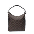 Gucci Vintage Mini Zip Bo Da Cu Brown GG Nylon Canvas Shoulder