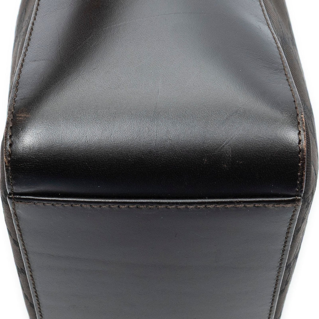 Gucci Vintage Mini Zip Bo Da Cu Brown GG Nylon Canvas Shoulder — view 8