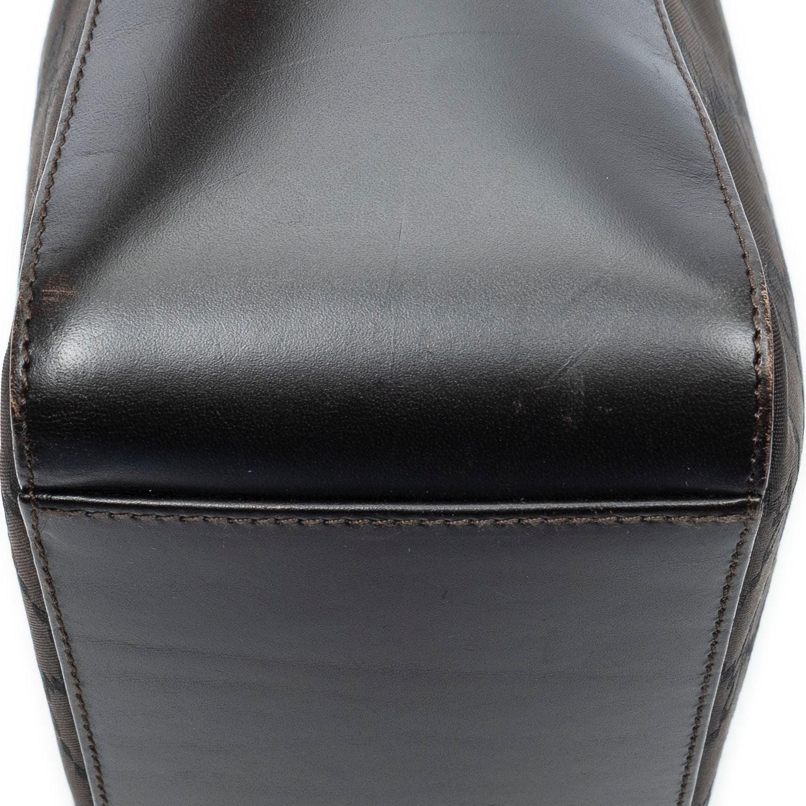 Gucci Vintage Mini Zip Bo Da Cu Brown GG Nylon Canvas Shoulder — view 8