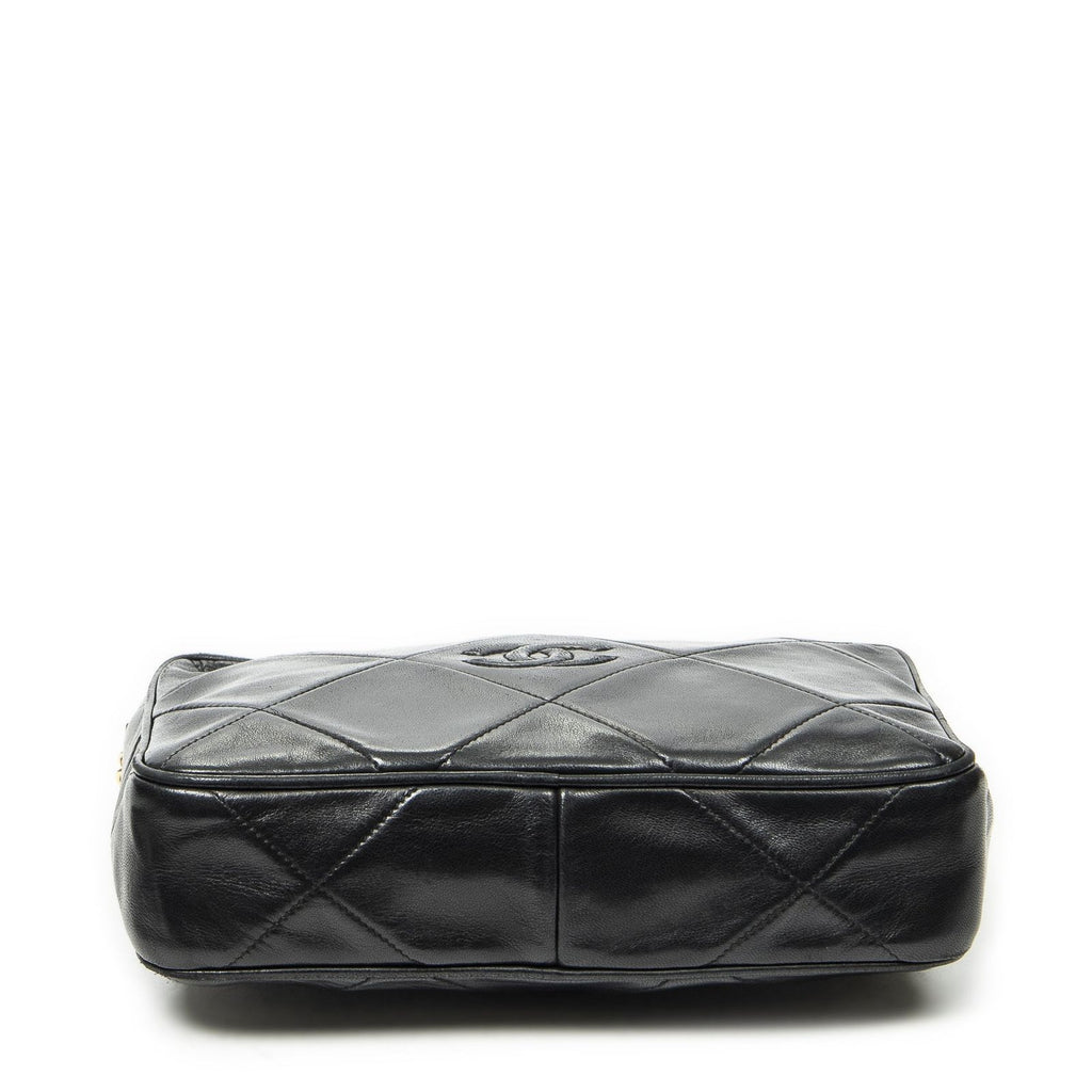 Chanel CC Tassel Camera Bag Black Quilted Lambskin Leather — view 6