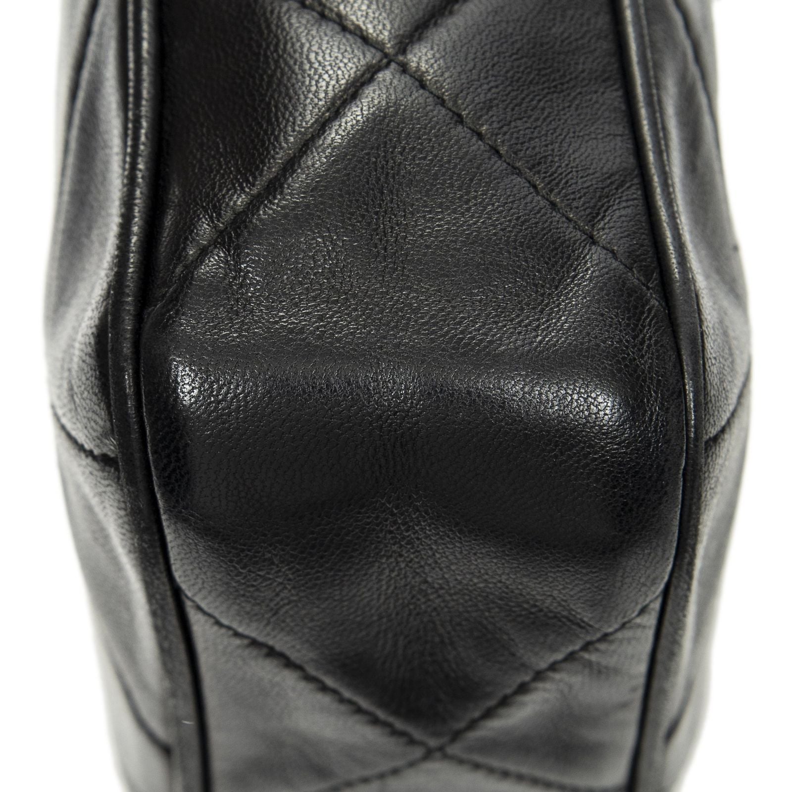 Chanel CC Tassel Camera Bag Black Quilted Lambskin Leather — view 8
