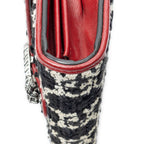 Gucci Dionysus Chain Wallet Black White Red Tweed Shoulder — view 7