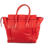 Celine Mini Lugagge Bag Red Calfskin Leather — view 5