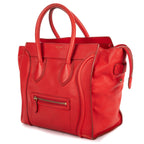 Celine Mini Lugagge Bag Red Calfskin Leather — view 2