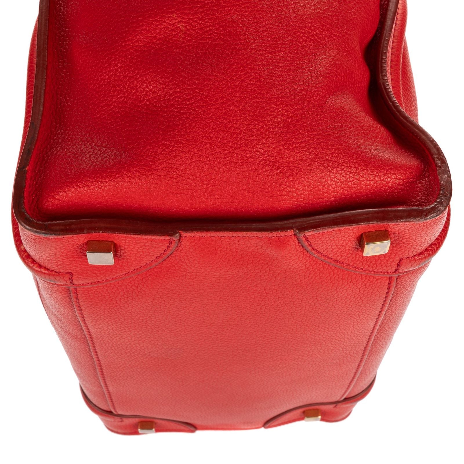 Celine Mini Lugagge Bag Red Calfskin Leather — view 7