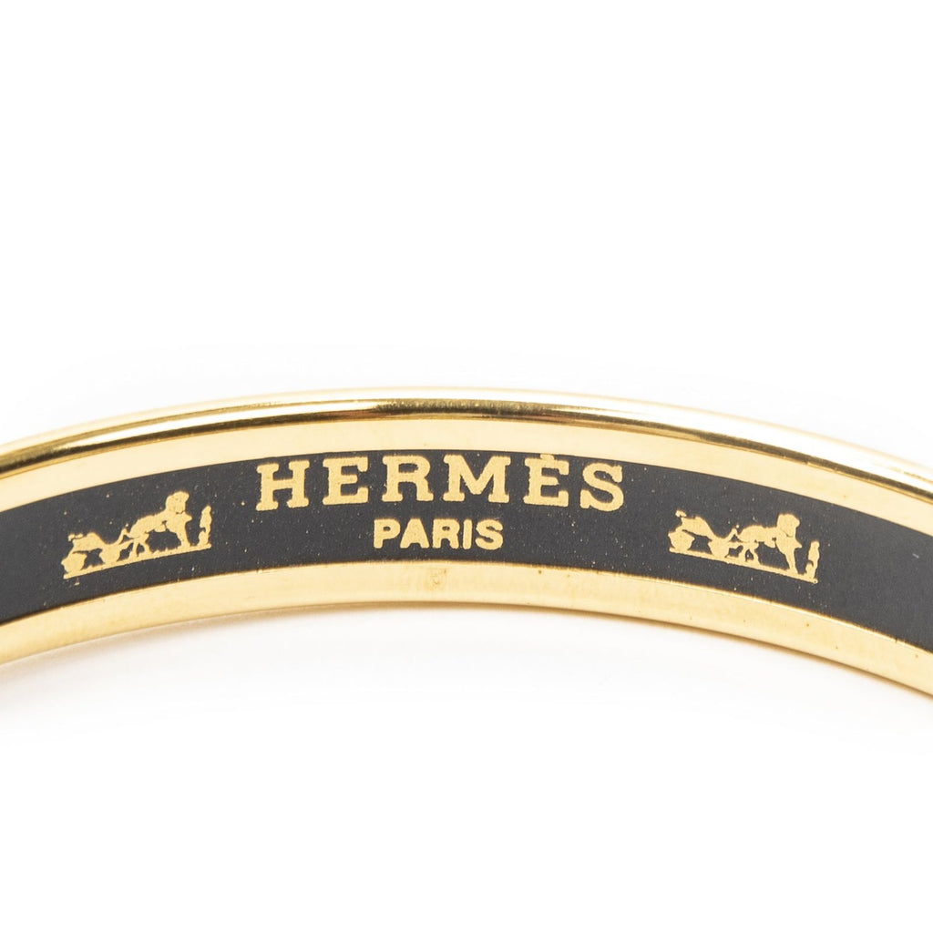 Hermes Enamel Bangle Black Vase Motifa — view 4