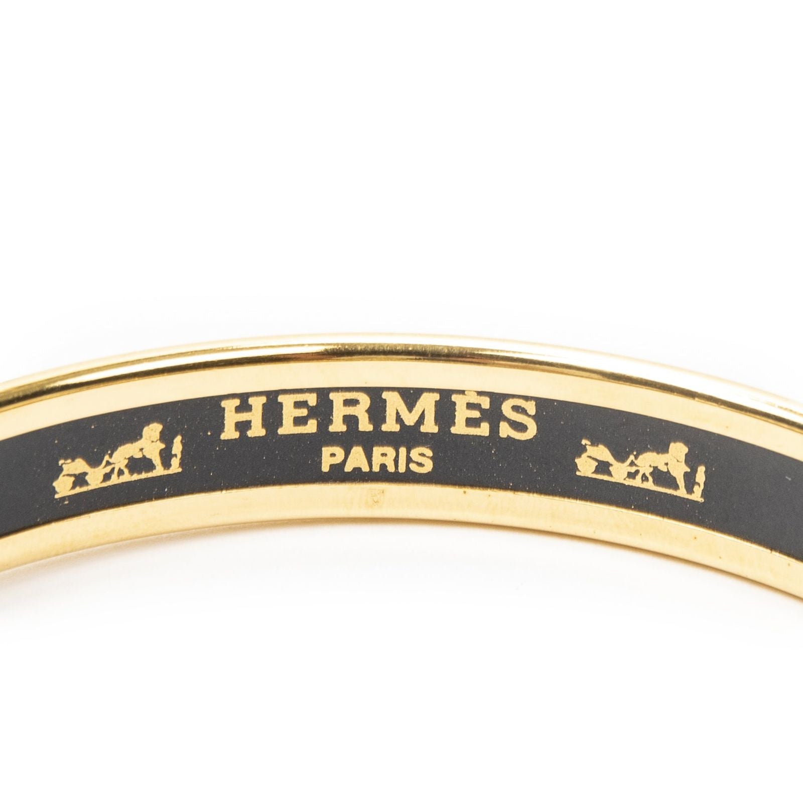 Hermes Enamel Bangle Black Vase Motifa — view 4