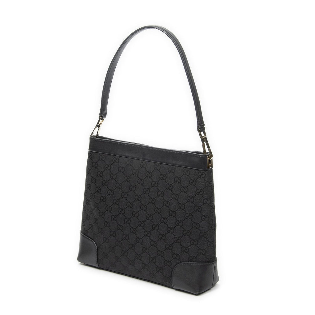 Gucci Shoulder Bo Black GG Canvas — view 2