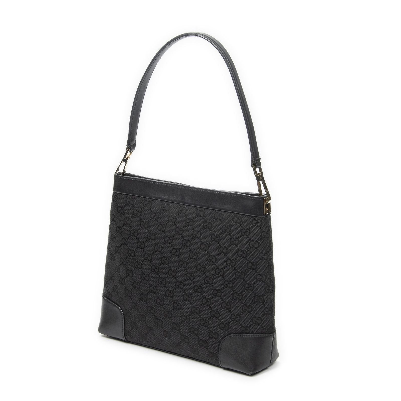 Gucci Shoulder Bo Black GG Canvas — view 2
