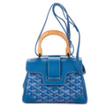 Goyard Saigon Blue Calfskin Leather Din Shoulder