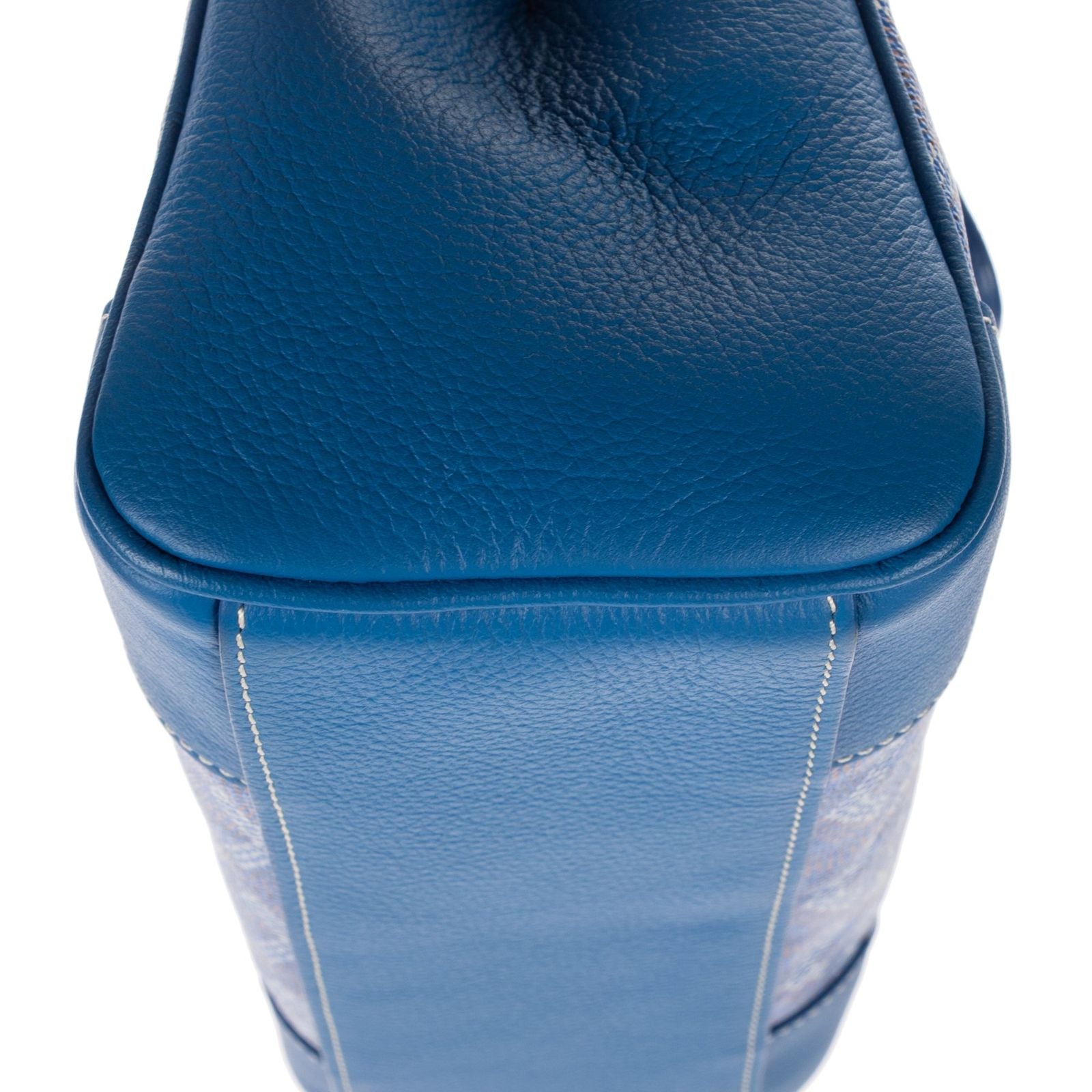 Goyard Saigon Blue Calfskin Leather Din Shoulder — view 8