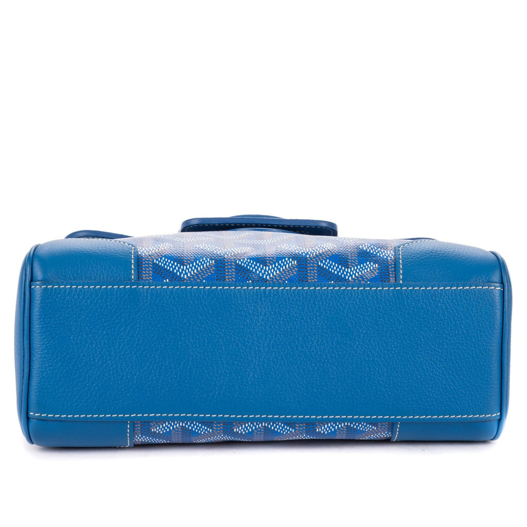 Goyard Saigon Blue Calfskin Leather Din Shoulder — view 6