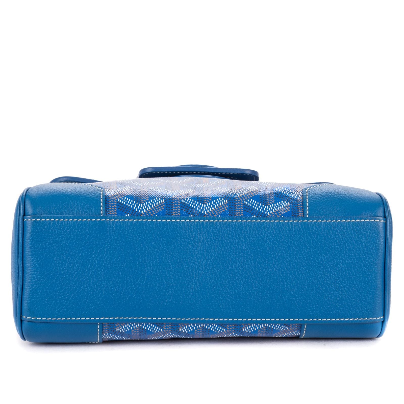 Goyard Saigon Blue Calfskin Leather Din Shoulder — view 6