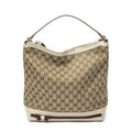 Gucci Medium Web Mayfair Hobo Beige GG Canvas