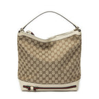 Gucci Medium Web Mayfair Hobo Beige GG Canvas