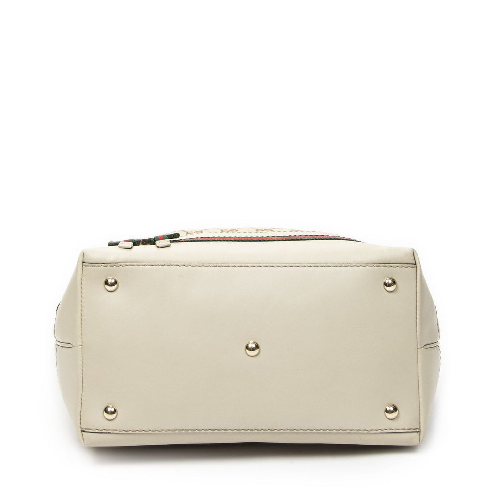 Gucci Medium Web Mayfair Hobo Beige GG Canvas — view 6