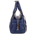 Prada Double Handle Tote Navy Viterodino — view 4