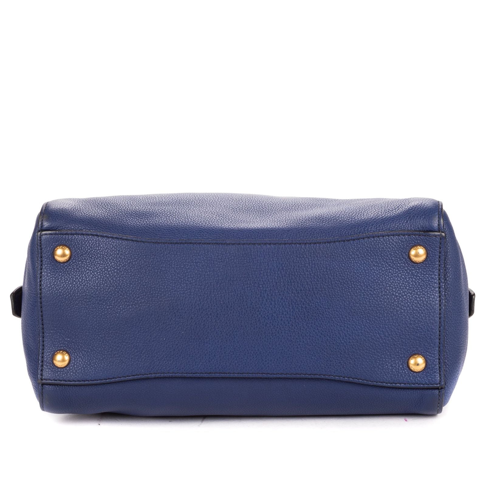 Prada Double Handle Tote Navy Viterodino — view 6